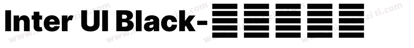 Inter UI Black字体转换